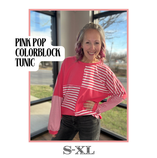 Pink Pop Colorblock Tunic