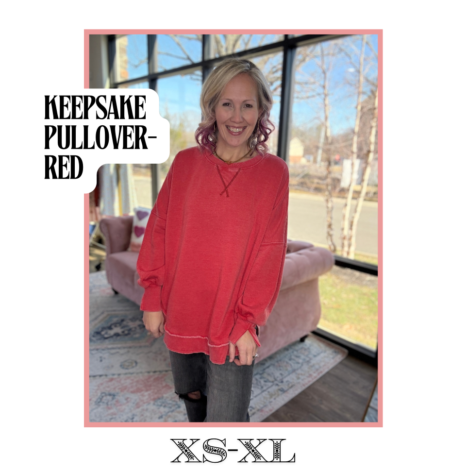 Keepsake Pullover- Red