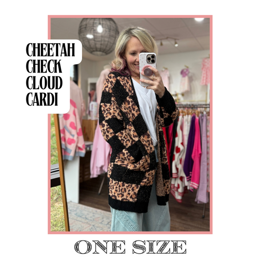 Cheetah Check Cloud Cardi