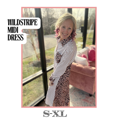 Wild Stripe Midi Dress