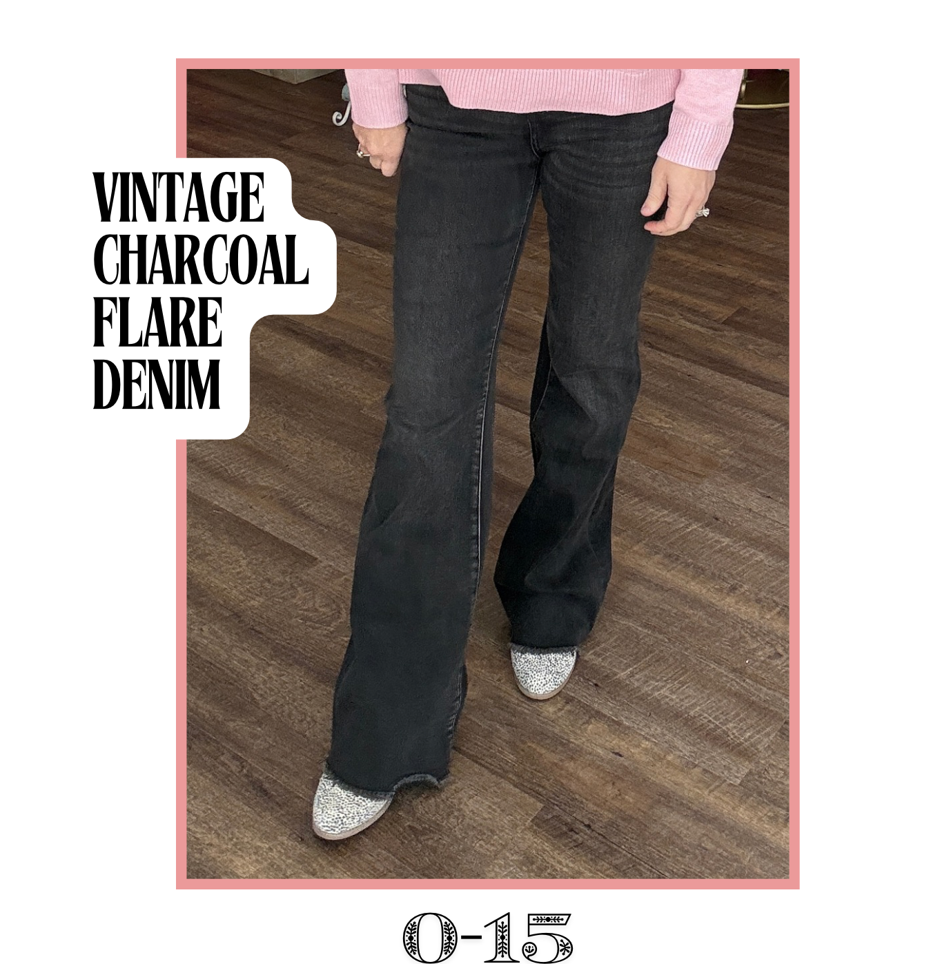 Vintage Charcoal Flare Denim