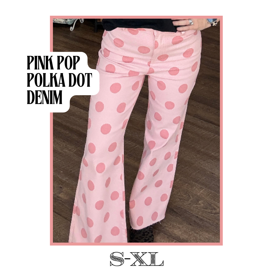 Pink Pop Polka Dot Denim