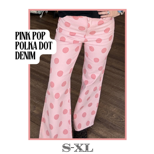 Pink Pop Polka Dot Denim