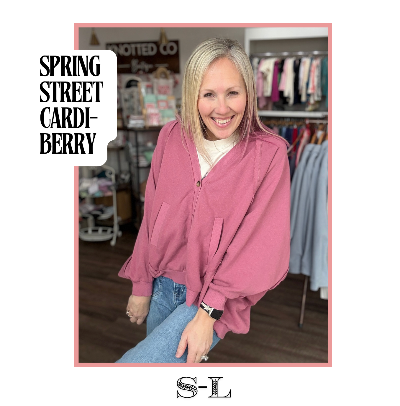 Spring Street Cardi- Berry