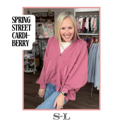 Spring Street Cardi- Berry