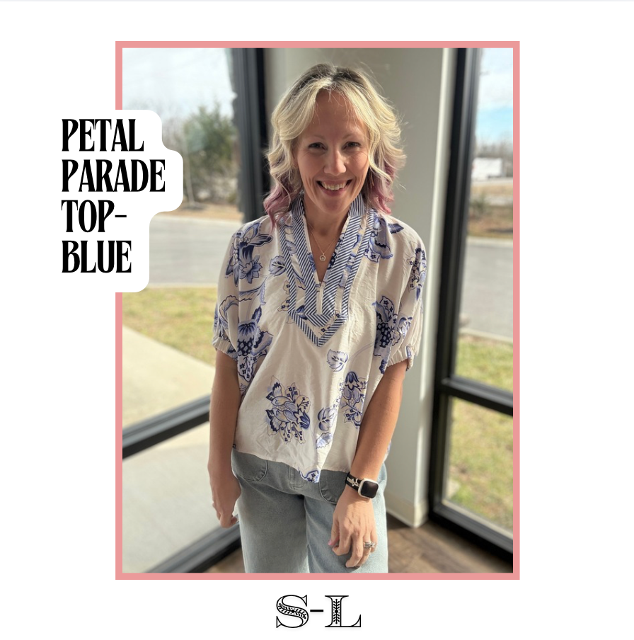 Petal Parade Top- Blue