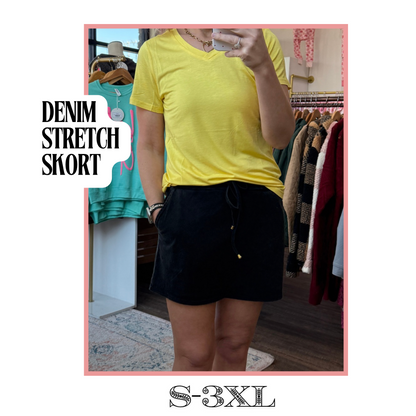 Denim Stretch Skort
