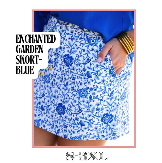 Enchanted Garden Skort Blue