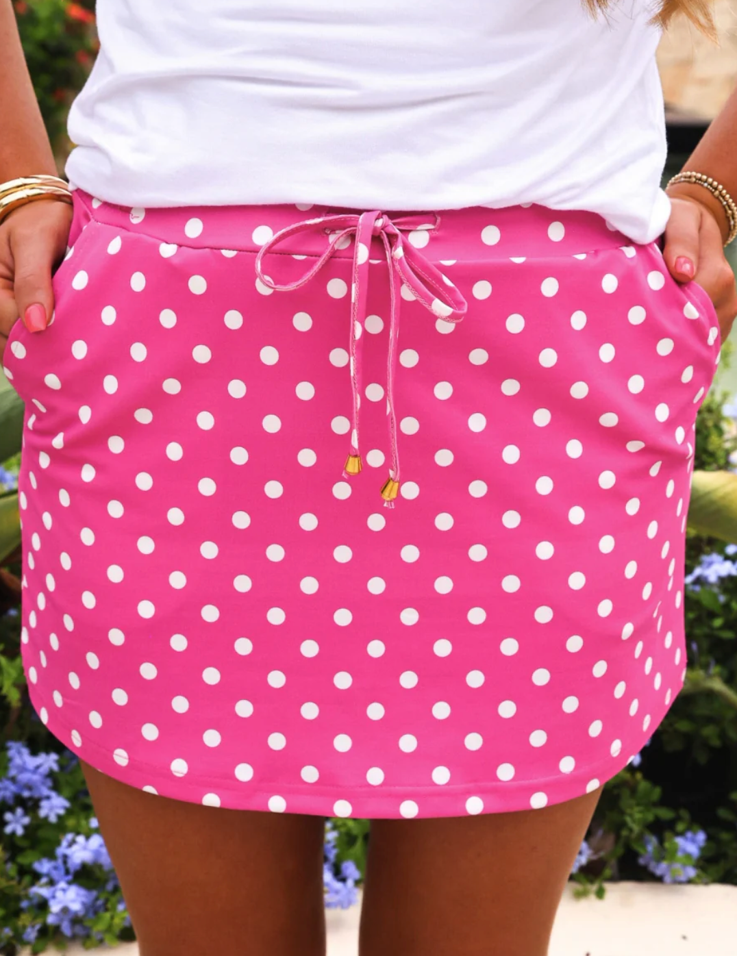 Pink Polka Dot Skort