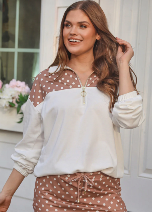 Mia Pullover- White Mocha