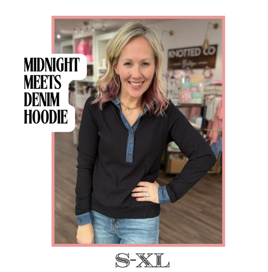 Midnight Meets Denim Top