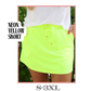 Neon Yellow Skort