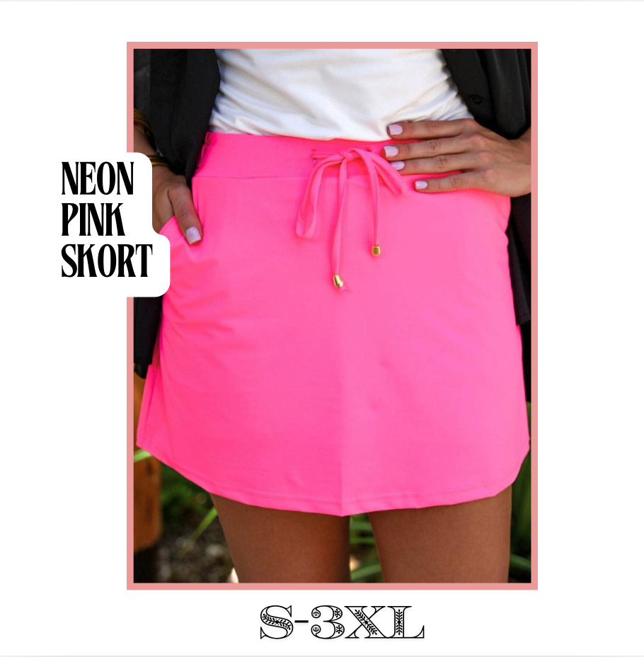 Neon Pink Skort