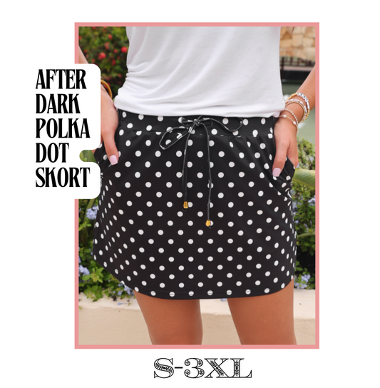 After Dark Polka Dot Skort