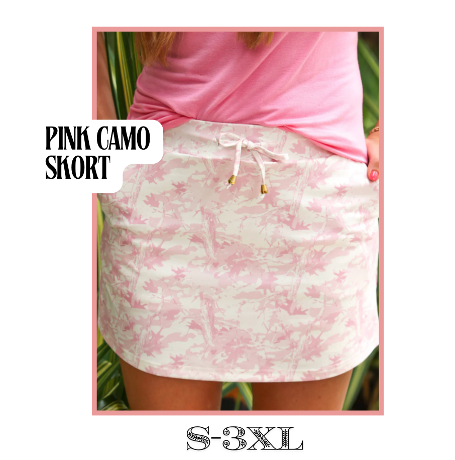Pink Camo Skort