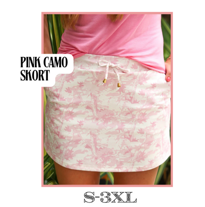 Pink Camo Skort
