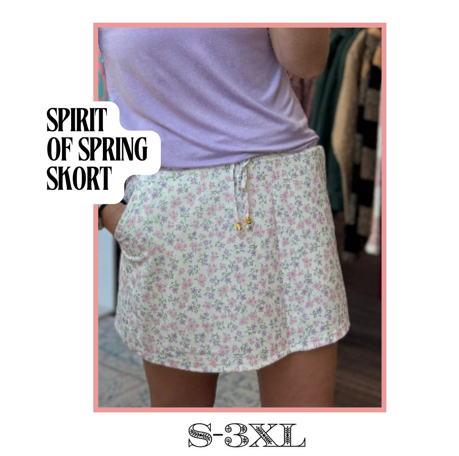 Spirit Of Spring Floral Skort