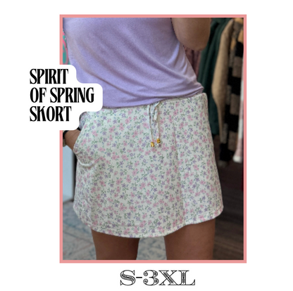 Spirit Of Spring Floral Skort