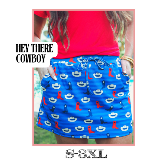 Hey There Cowboy Skort