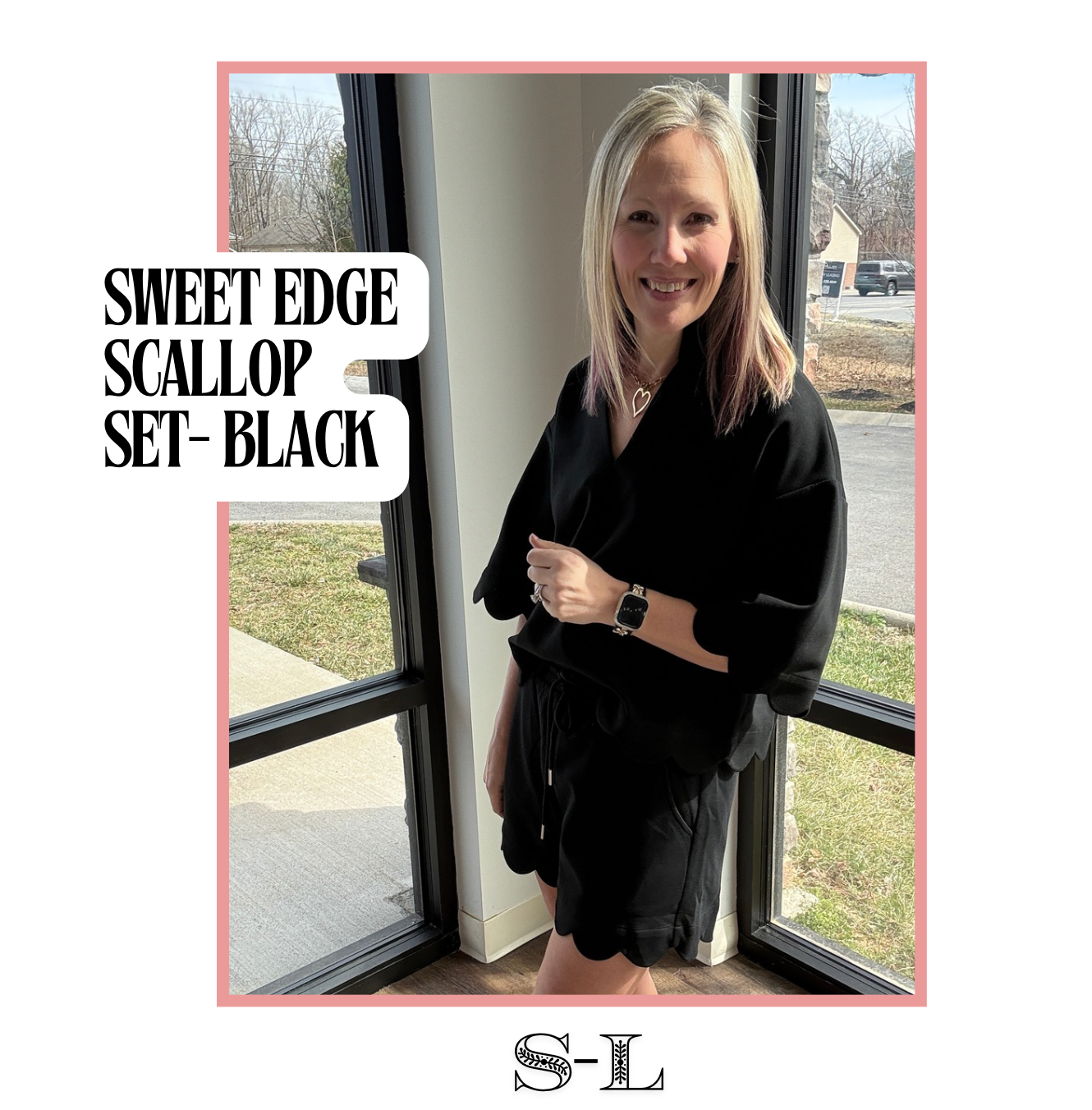 Sweet Edge Scallop Set- Black