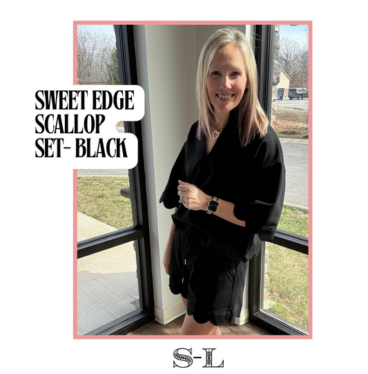 Sweet Edge Scallop Set- Black