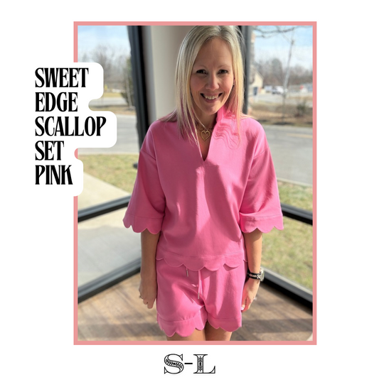 Sweet Edge Scallop Set- Pink