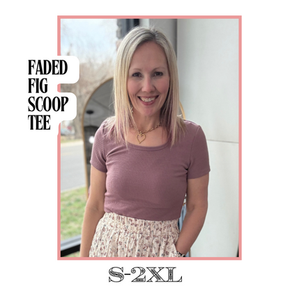 Faded Fig Scoop Tee