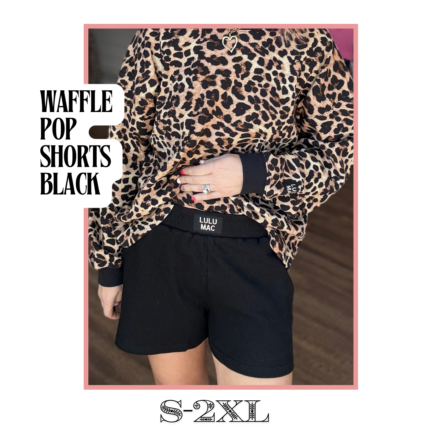 Waffle Pop Shorts- Black