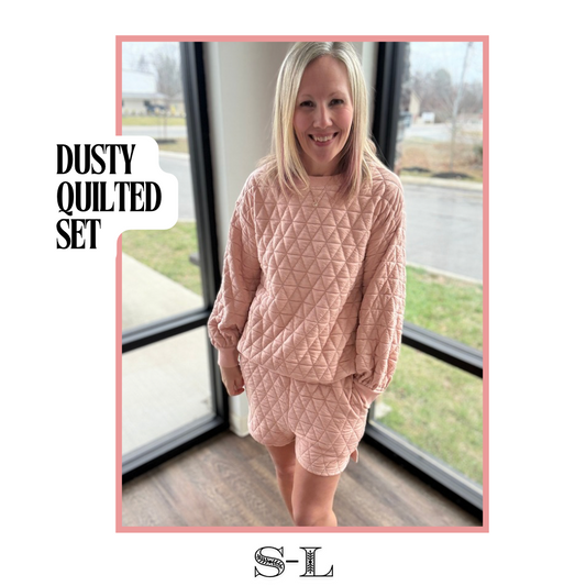 Dusty Rose Quilted Set