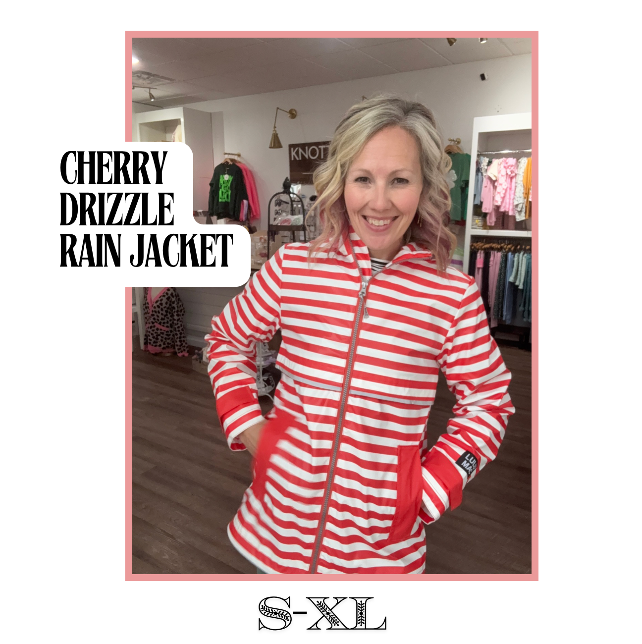 Cherry Drizzle Rain Jacket