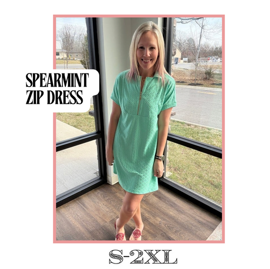 Spearmint Zip Dress
