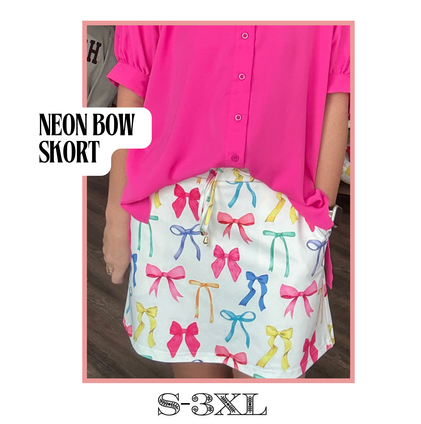 Neon Bow Skort