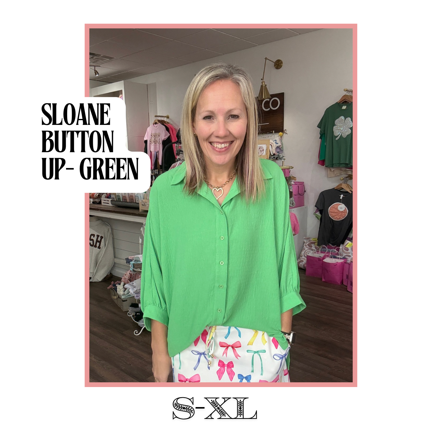 Sloane Button Up- Green