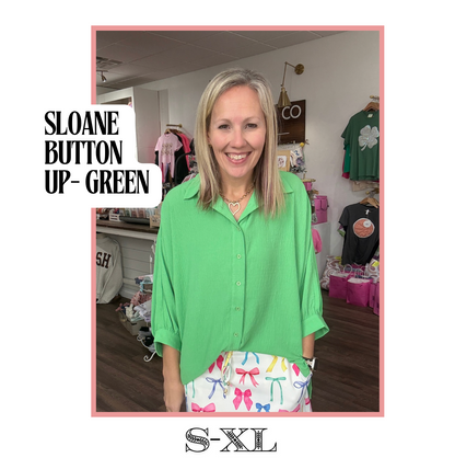 Sloane Button Up- Green