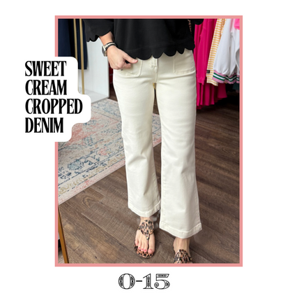 Sweet Cream Cropped Denim