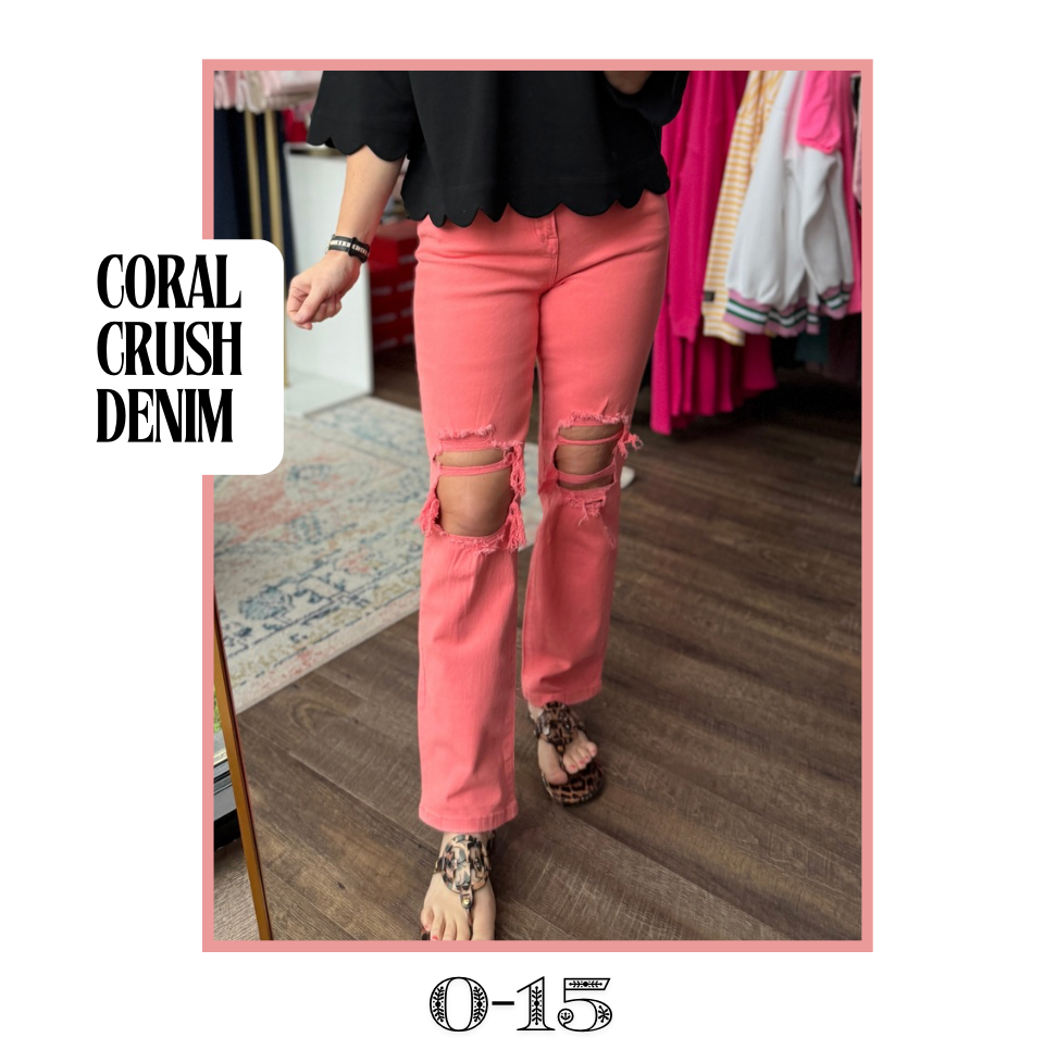 Coral Crush Dad Jean