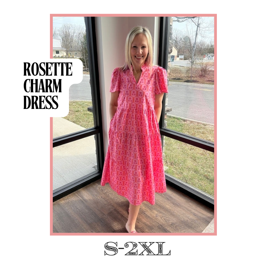 Rosette Charm Midi Dress