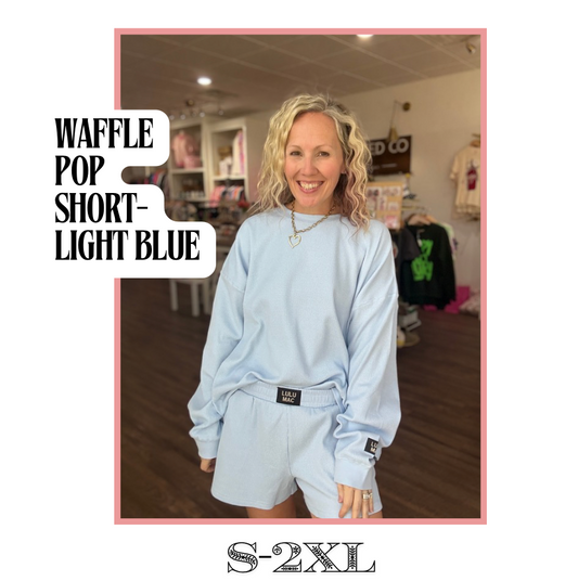 Waffle Pop Short- Light Blue