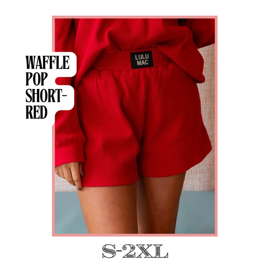 Waffle Pop Short- Red