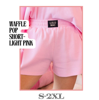 Waffle Pop Short- Light Pink