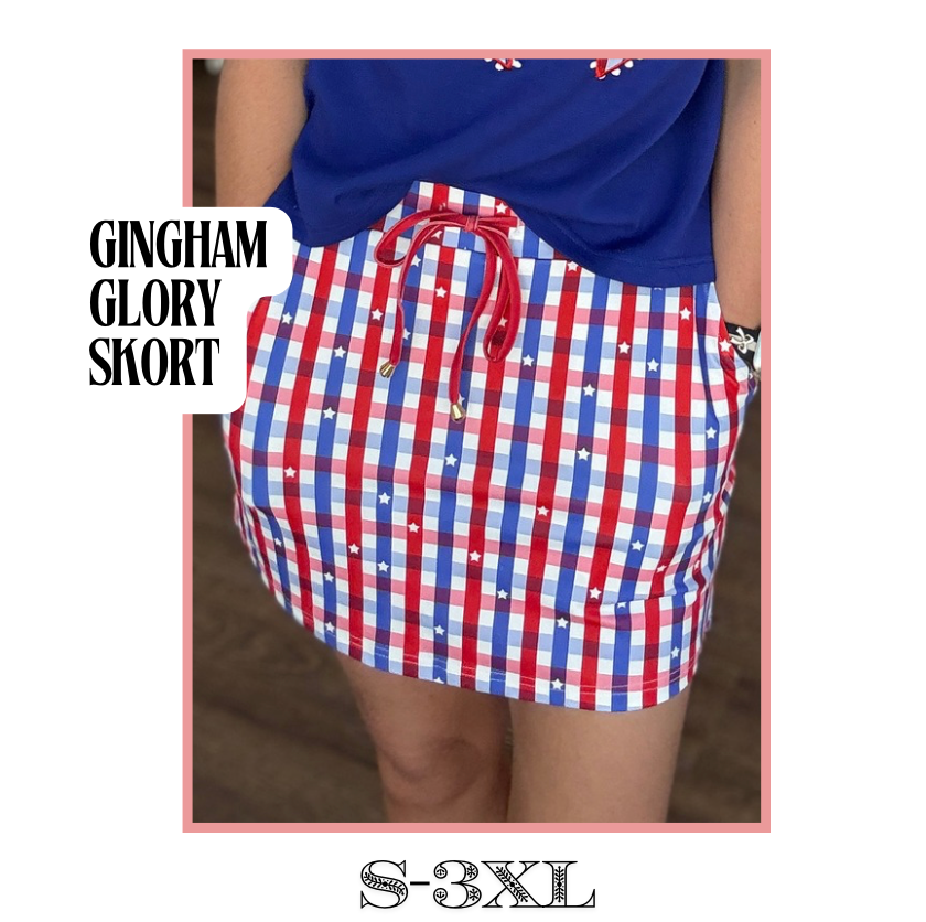 Gingham Glory Skort