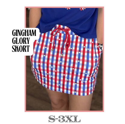 Gingham Glory Skort