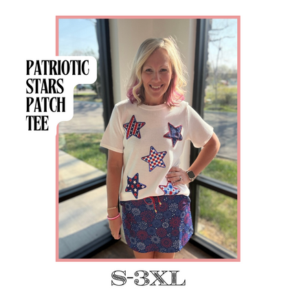 Patriotic Stars Patch Tee