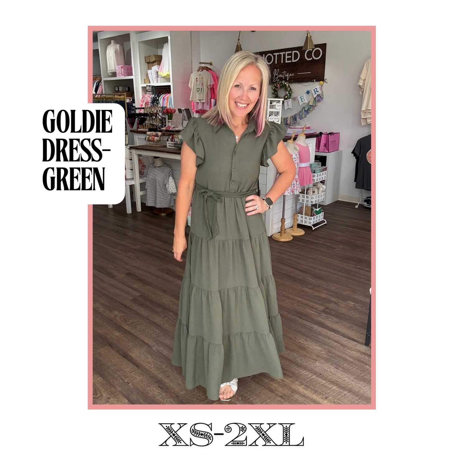 The Goldie Dress- Green
