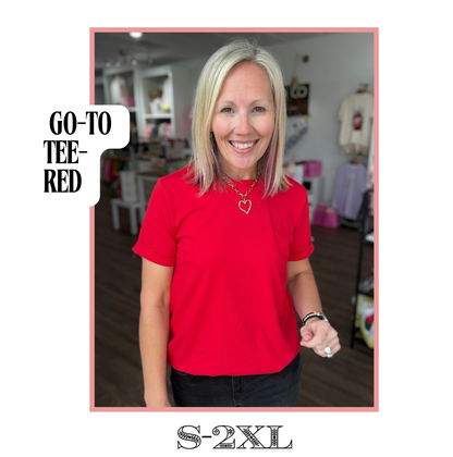 Go-To Tee- Red