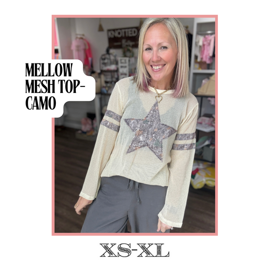 Mellow Mesh Top- Camo