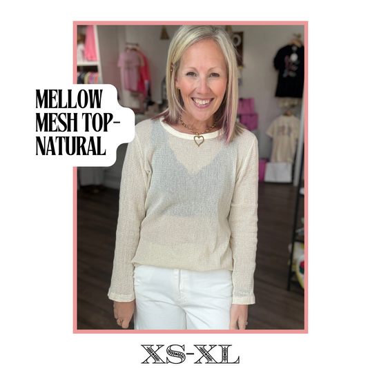 Mellow Mesh Top- Natural