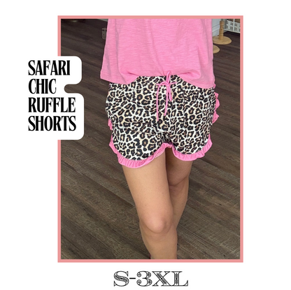 Safari Chic Ruffle Shorts