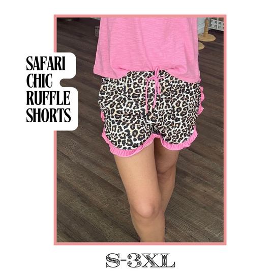 Safari Chic Ruffle Shorts