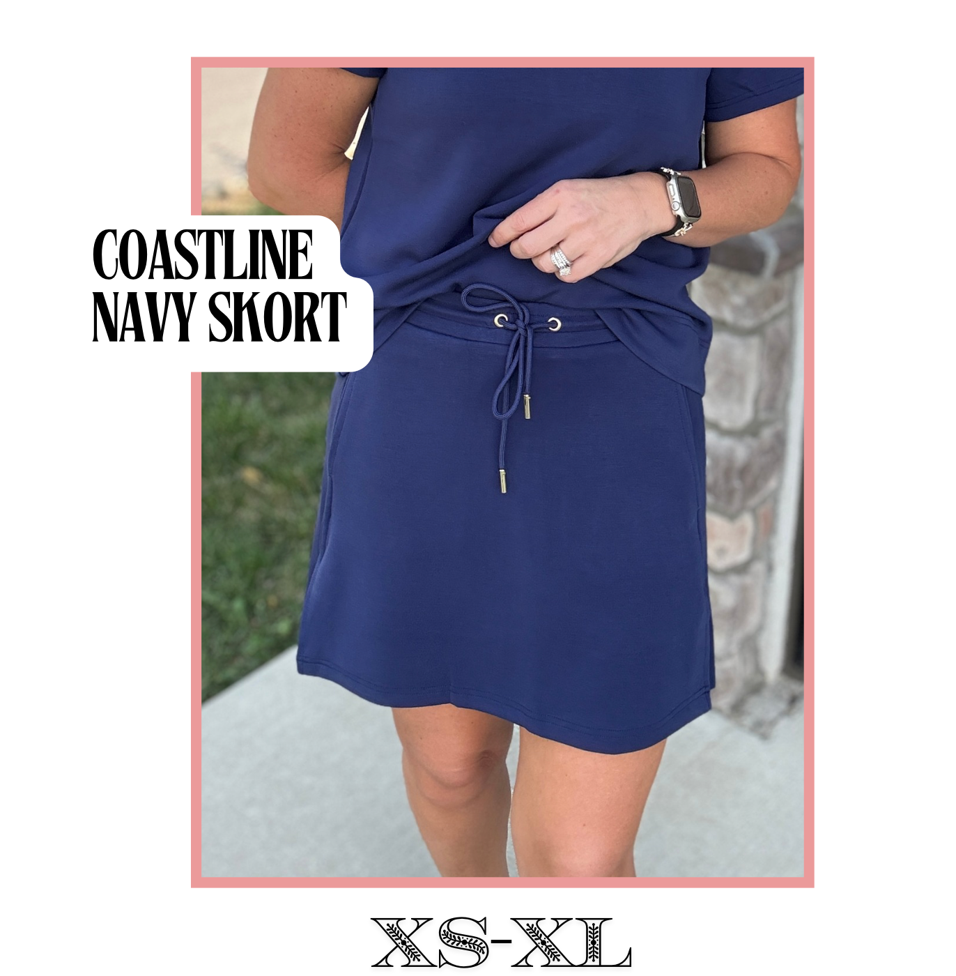 Coastline Navy Skort